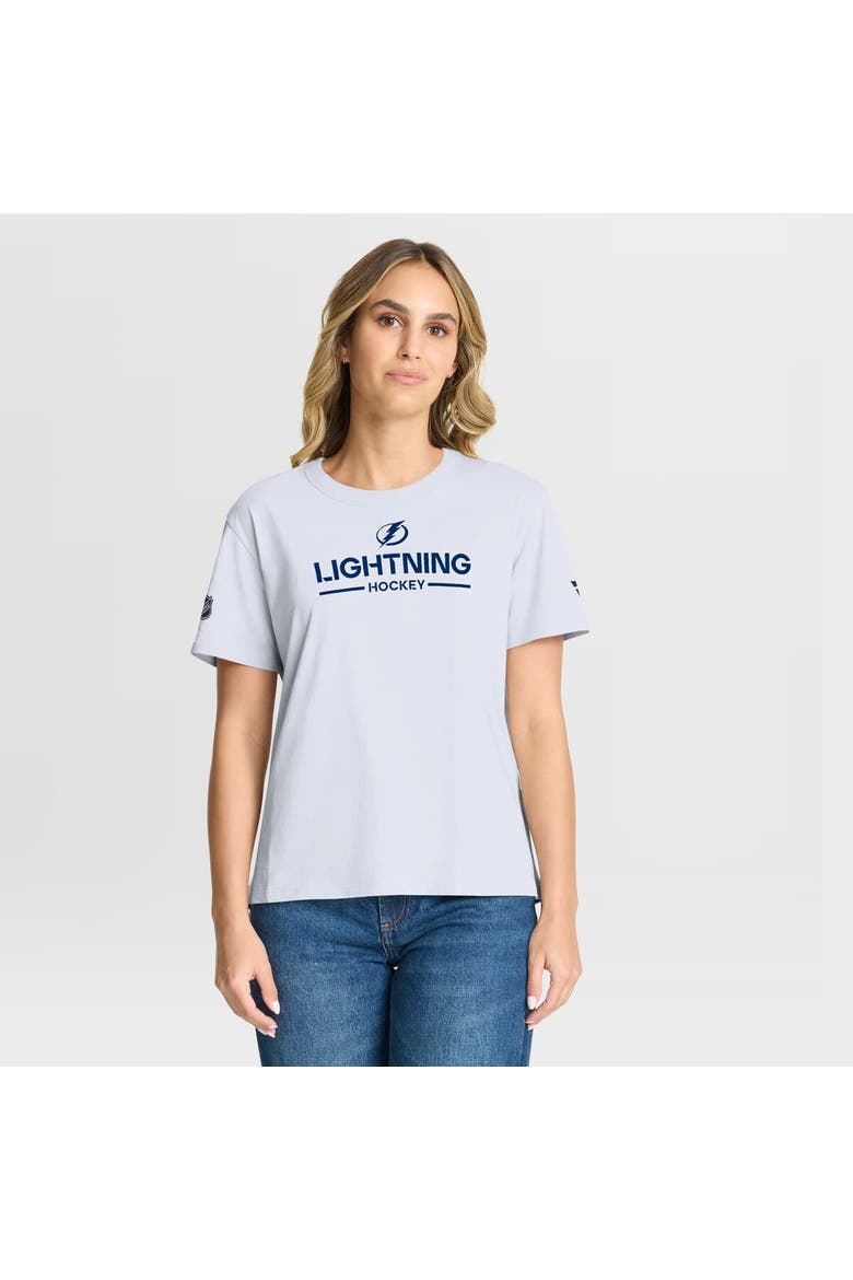 Women's Fanatics White Tampa Bay Lightning Authentic Pro Primary T-Shirt, Main, color, White