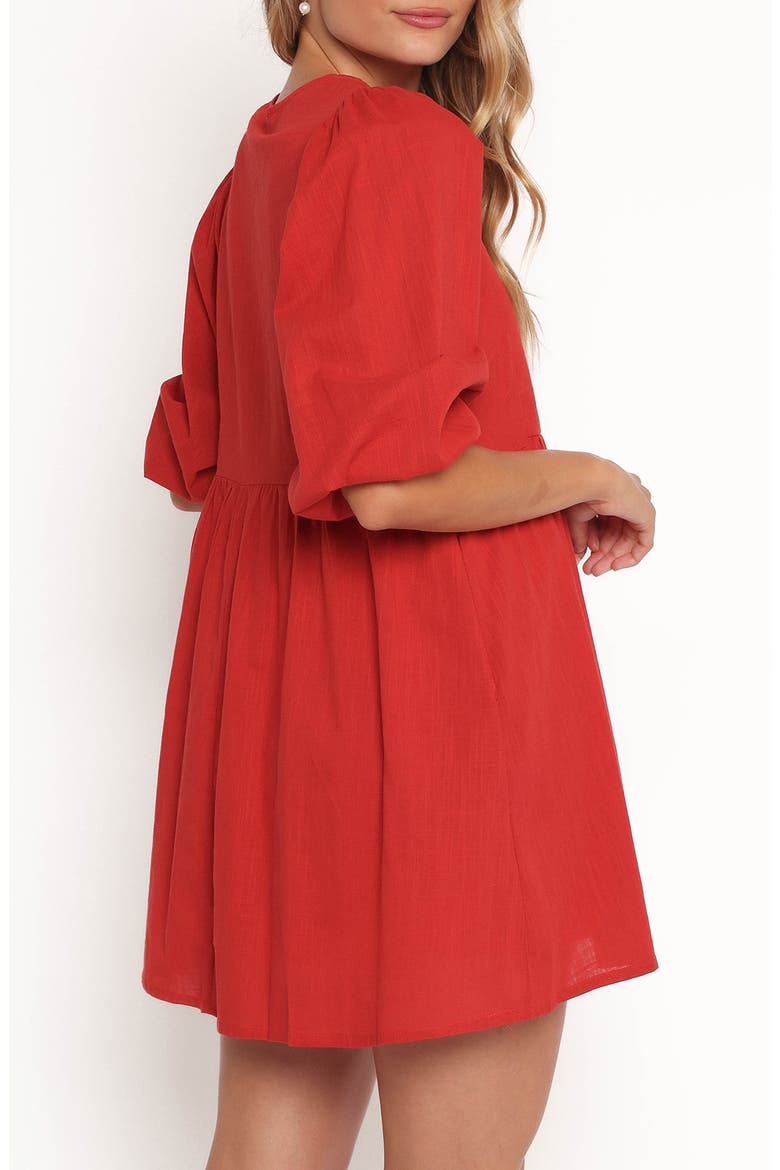 Cinzia Puff Sleeve Minidress, Alternate, color, RED