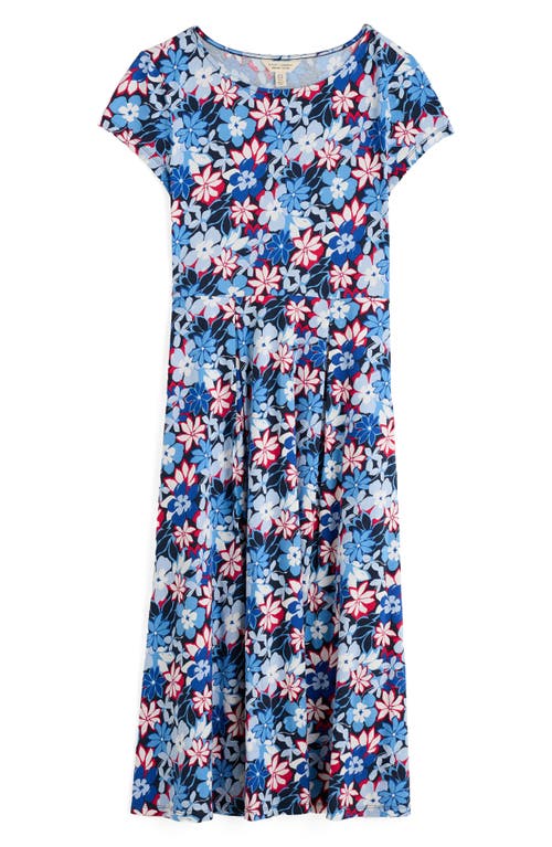 Seasalt Cornwall Wild Bouquet Jersey Midi Dress In Seashore Floral Maritime