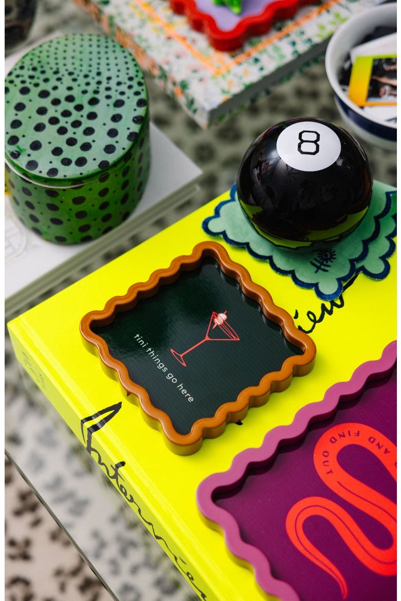 Tini Things Lacquer Tray, Alternate, color, Dark Green, Caramel