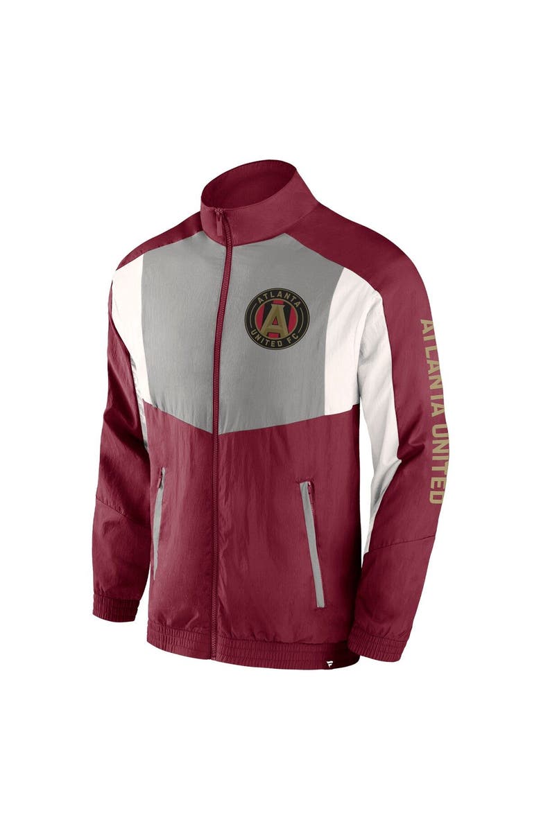 FANATICS Men's Fanatics Branded Red Atlanta United FC Net Goal Raglan Full-Zip Track Jacket, Alternate, color, Red