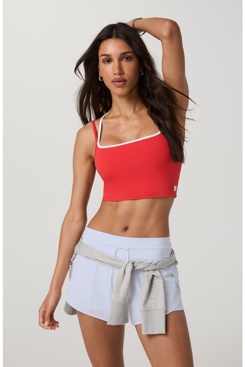 Daily Layered Crop Tank Top, Alternate, color, CRIMSON