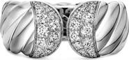 David Yurman Sculpted Cable Ring with Pavé Diamonds