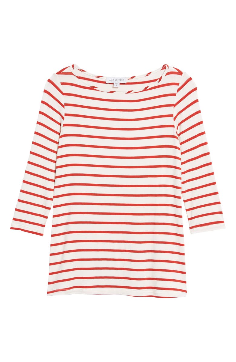 Amour Vert Francoise Stretch Jersey Top, Alternate, color, 