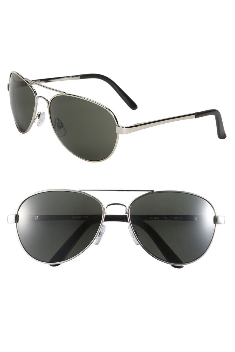 'Rush' 60mm Aviator Sunglasses, Main, color, ANTIQUE