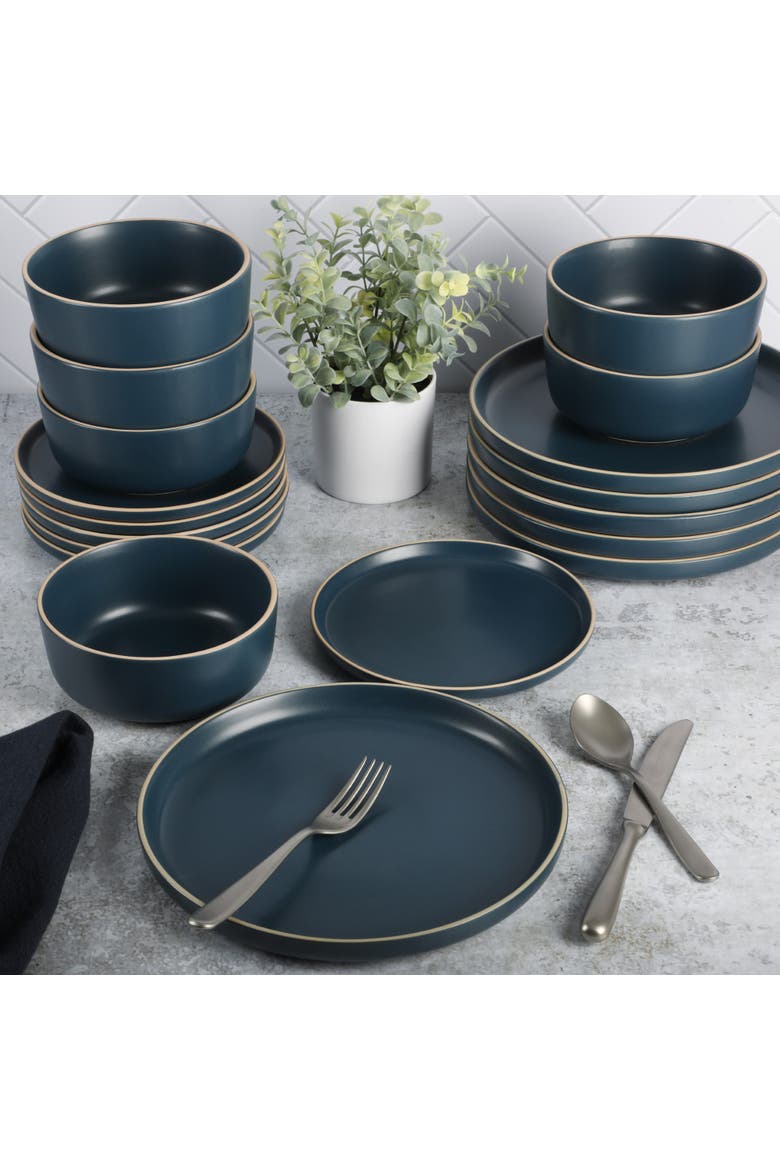 Zuma 18 Piece Dinnerware Set, Alternate, color, Cobalt
