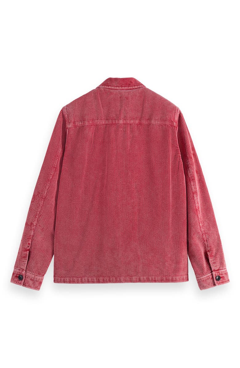 Scotch & Soda Washed Corduroy Worker Jacket, Alternate, color, Dusty Red