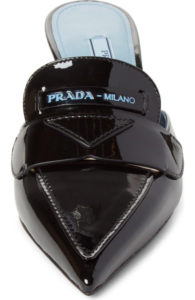 Prada Logo Pointy Toe Mule, Alternate, color,