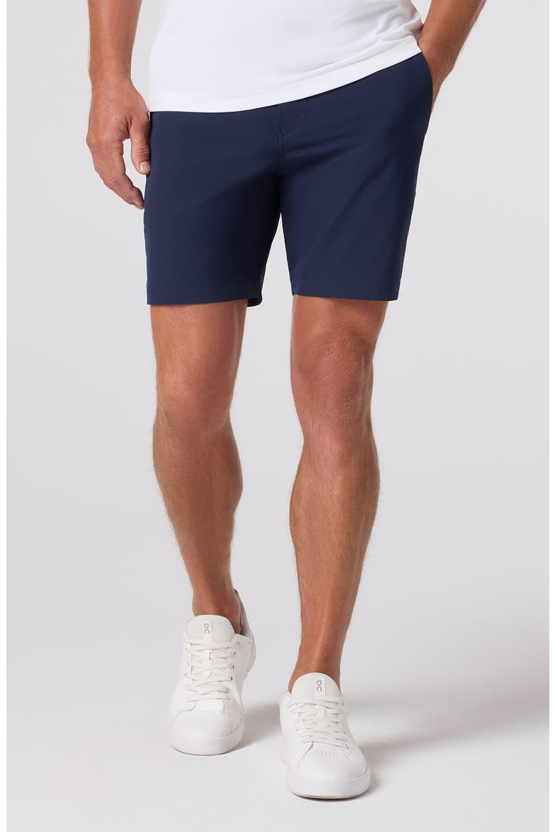 Helmsman Flat Front Golf Shorts, Main, color, NAVY SOLID