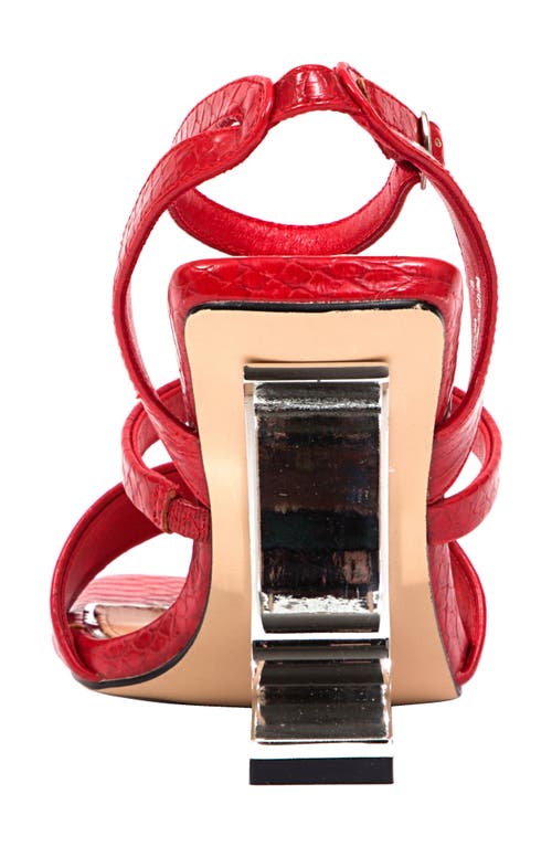 Ninety Union Priva Ankle Strap Sandal In Red