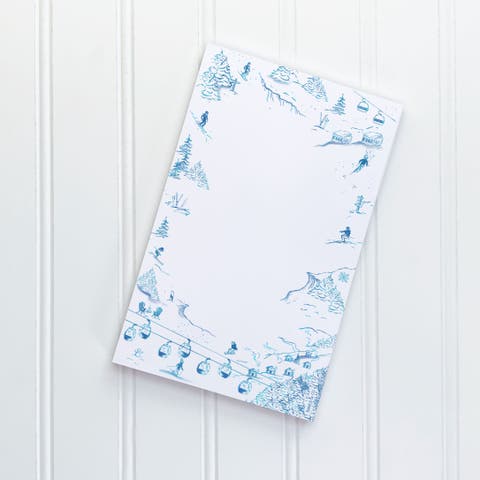 Toile Ski Club 5" x 8" Winter Notepad (50 Heavyweight Tear-Off Sheets)