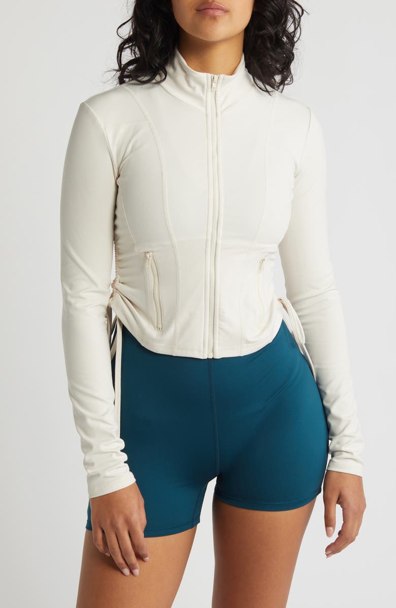 PacSun Cinched Free Form Jacket, Alternate, color, White Sand