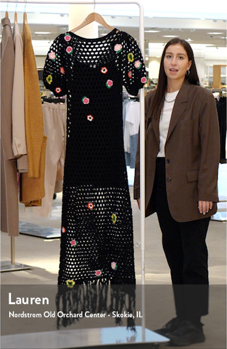 Floral Crochet Midi Dress, sales video thumbnail