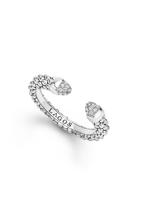 Signature Caviar Versa Pavé Diamond Ring