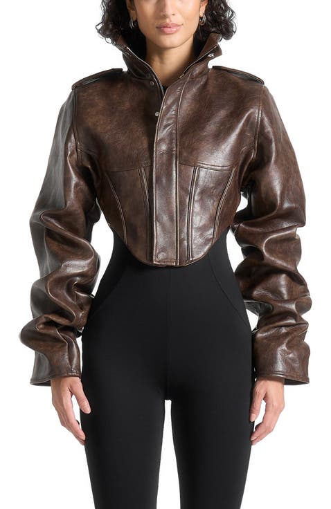 Solange Tacked Sleeve Corset Jacket