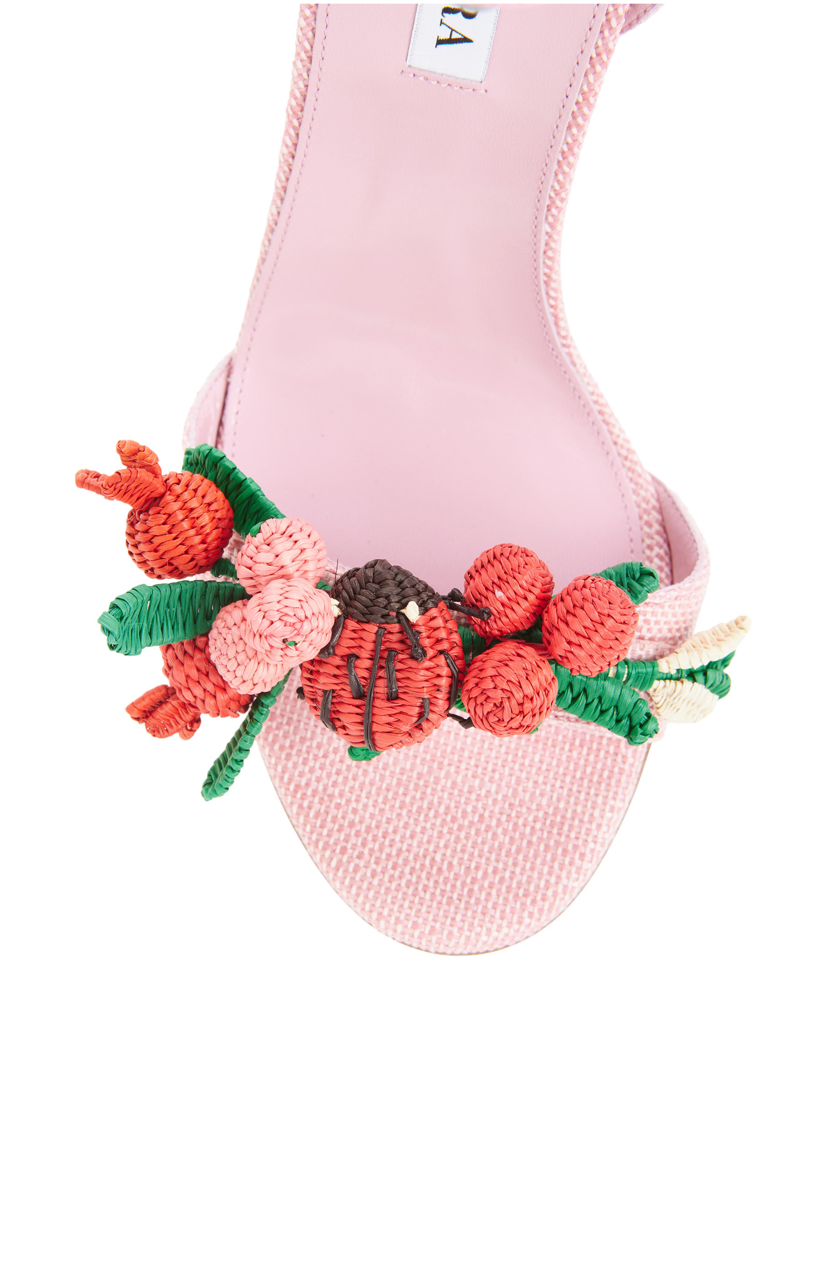 Aquazzura Botanica Slingback Sandal, Alternate, color, Watermelon Sorbet