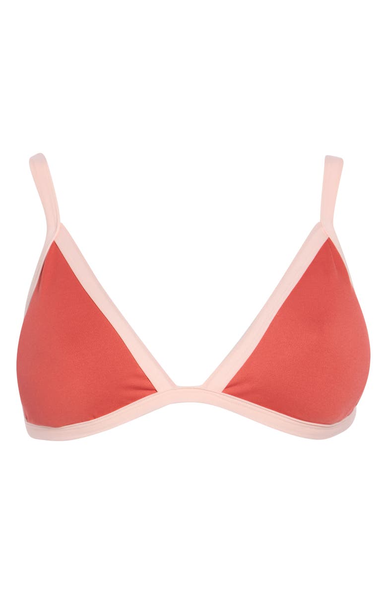 Maaji Rewind Reversible Triangle Bikini Top, Alternate, color, Pink