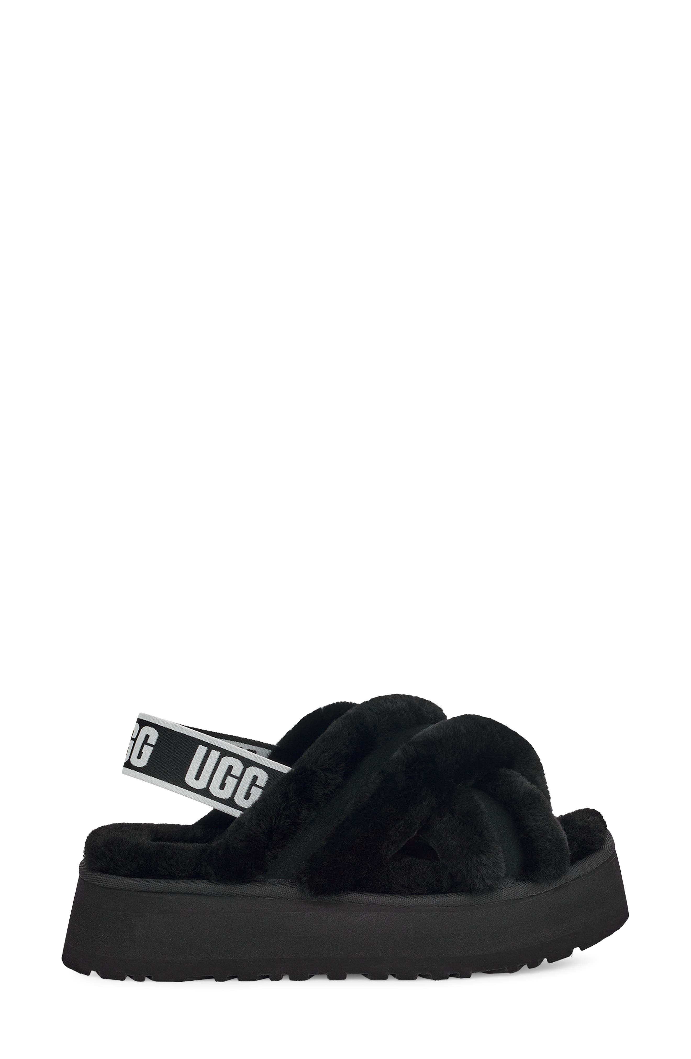 UGG<sup>®</sup> Disco Cross Genuine Shearling Slide, Alternate, color, 