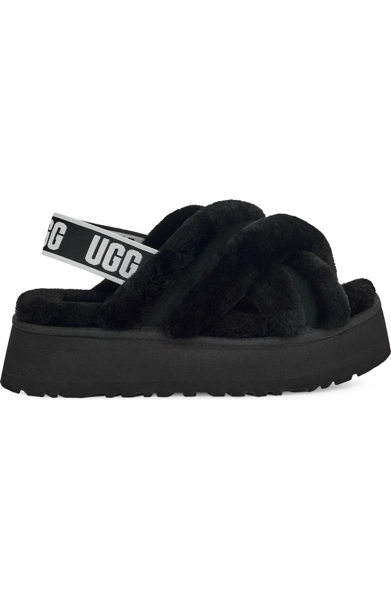 UGG<sup>®</sup> Disco Cross Genuine Shearling Slide, Alternate, color,