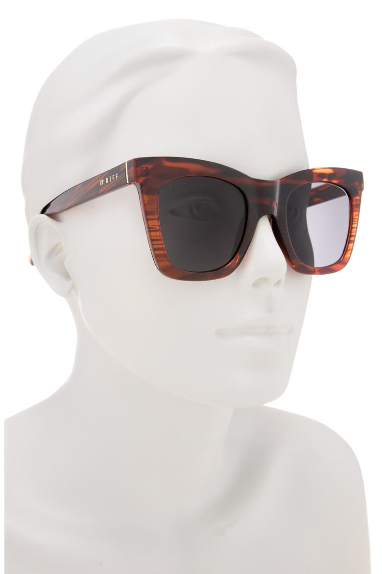 50mm Talia Square Sunglasses, Alternate, color, MAHOGANY TORTOISE