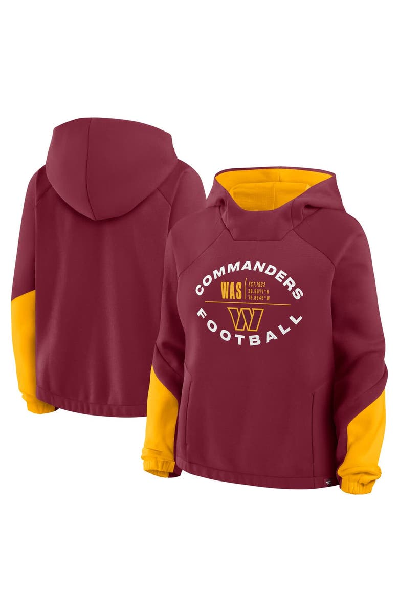 FANATICS Women's Fanatics Burgundy Washington Commanders Oversized Redzone Bubble Screen Pullover Hoodie, Main, color, Burgundy