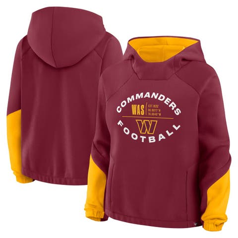 Women's Fanatics Burgundy Washington Commanders Oversized Redzone Bubble Screen Pullover Hoodie