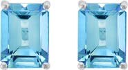 EFFY 14K White Gold Blue Topaz Stud Earrings