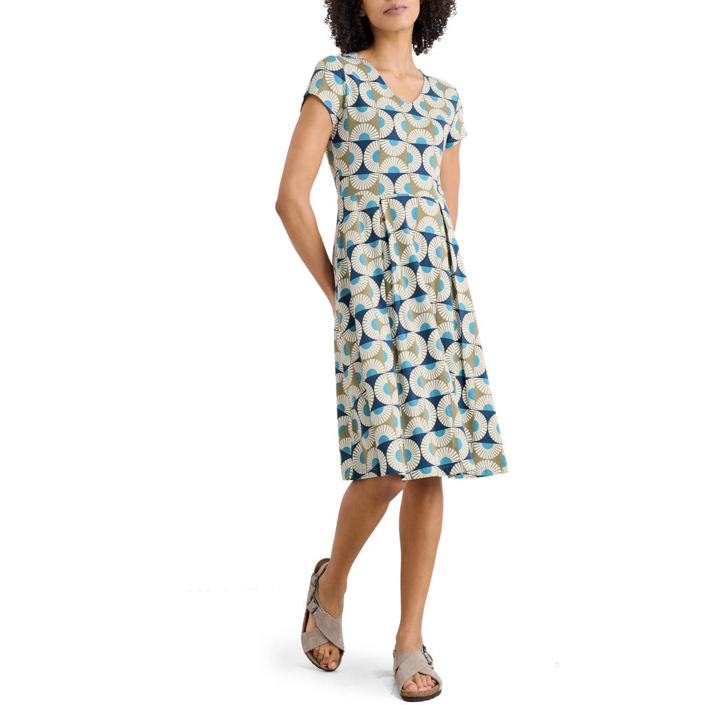 Seasalt Cornwall Pier View Jersey Fit & Flare Dress In Multi
