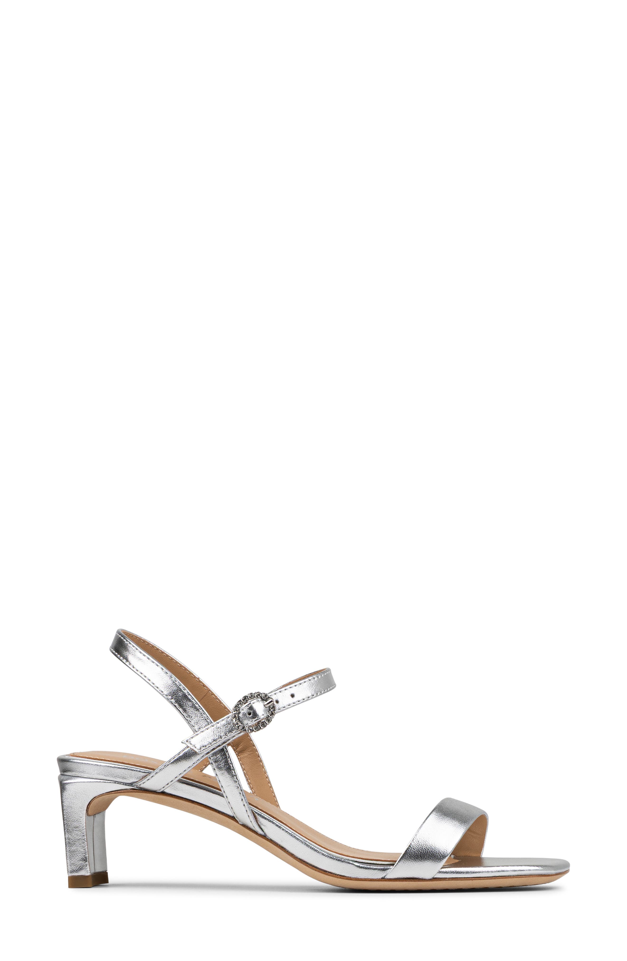 Block Heel Sandal, Alternate, color, SILVER