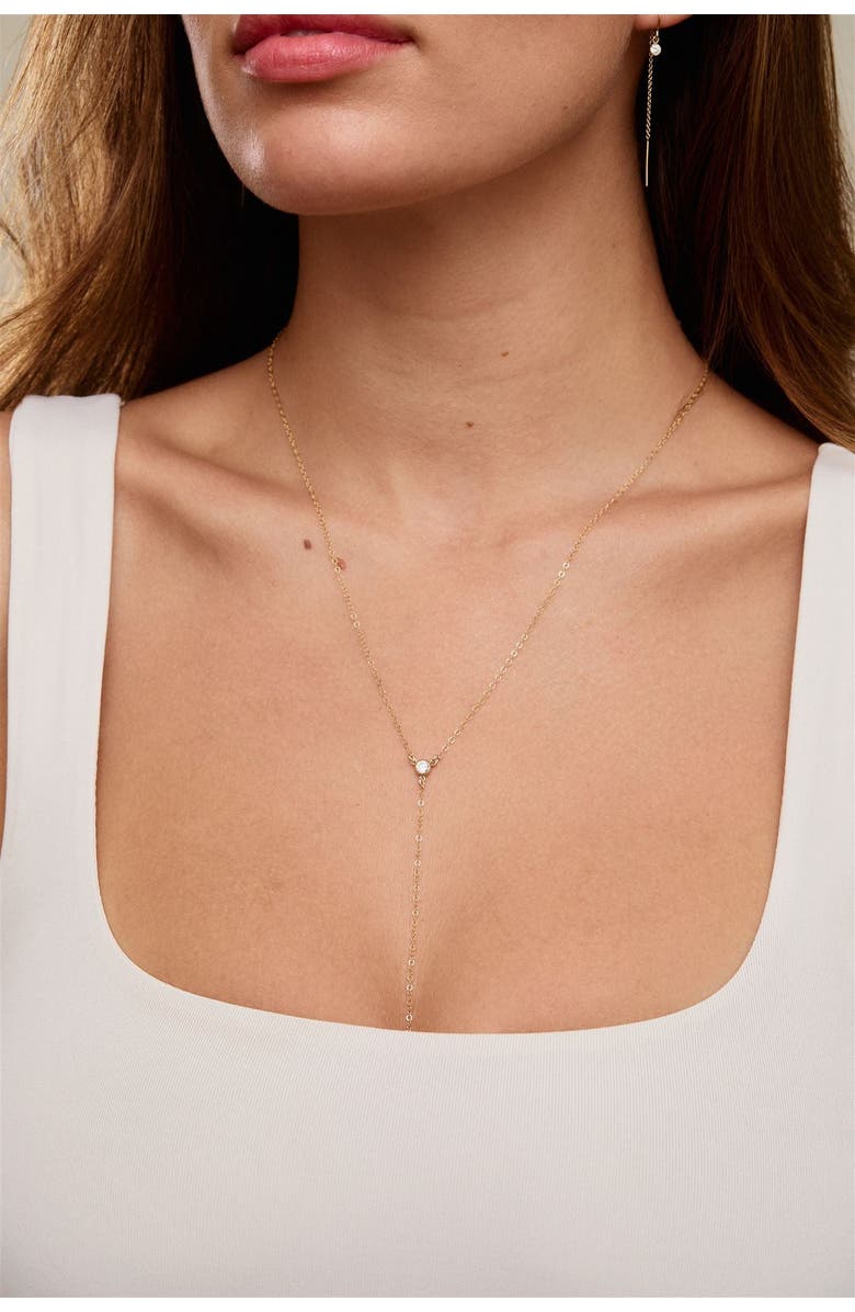 Set & Stones Teagan Lariat Necklace, Alternate, color, Gold