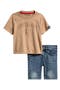 Kids' Embossed T-Shirt & Shorts Set