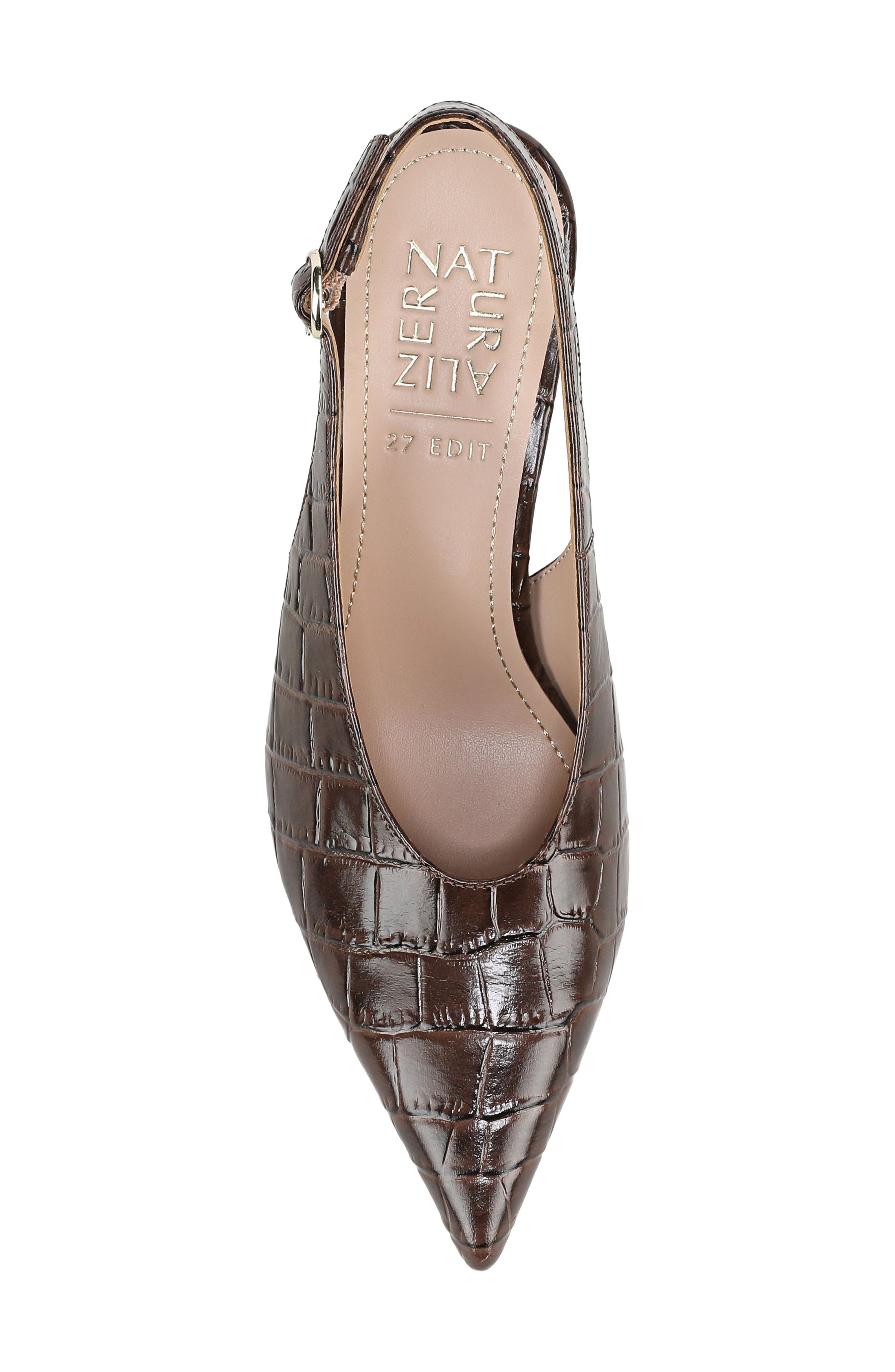 Elaine Slingback Pointed Toe Pump, Alternate, color, CHOCOLATE
