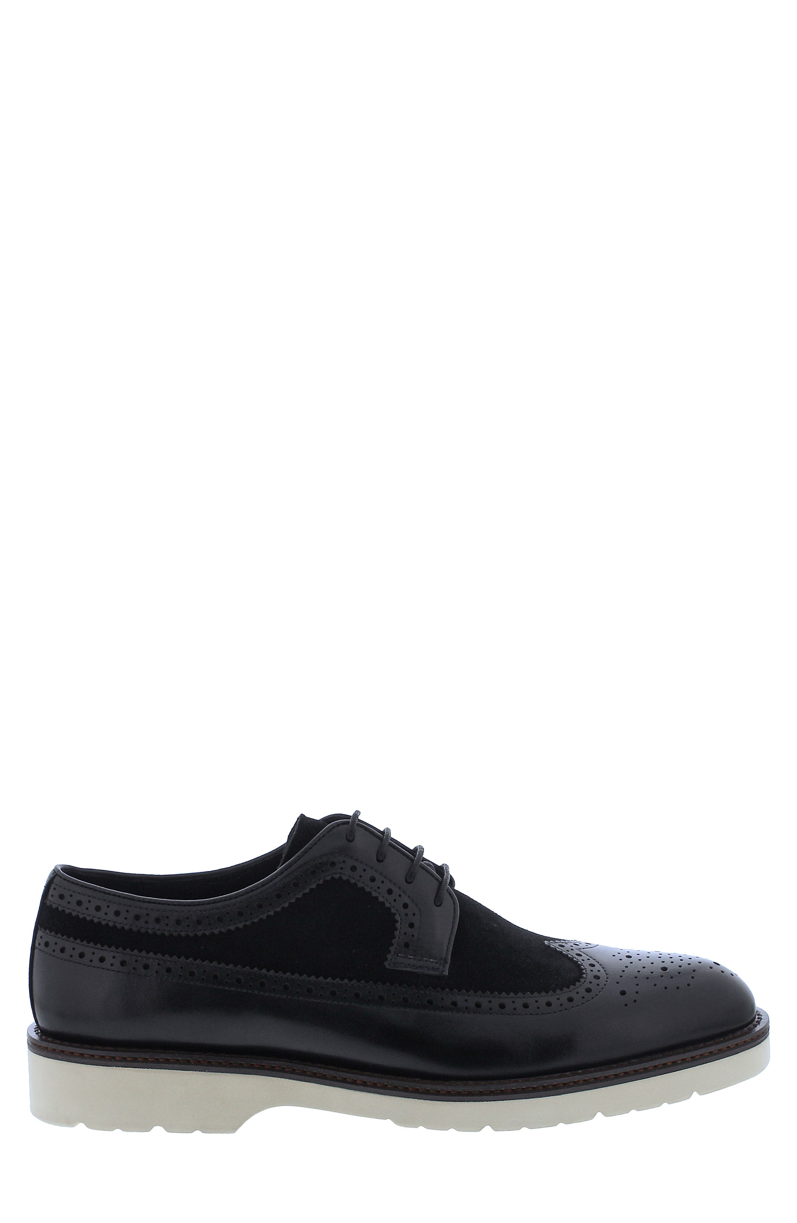 Penny Lane Compton Wingtip Derby, Alternate, color, Black