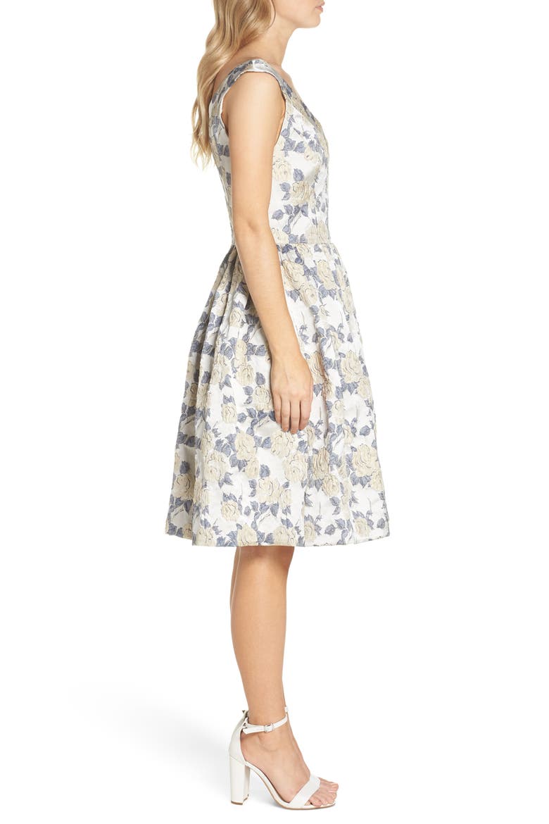 Ava Fit & Flare Dress, Alternate, color, YELLOW