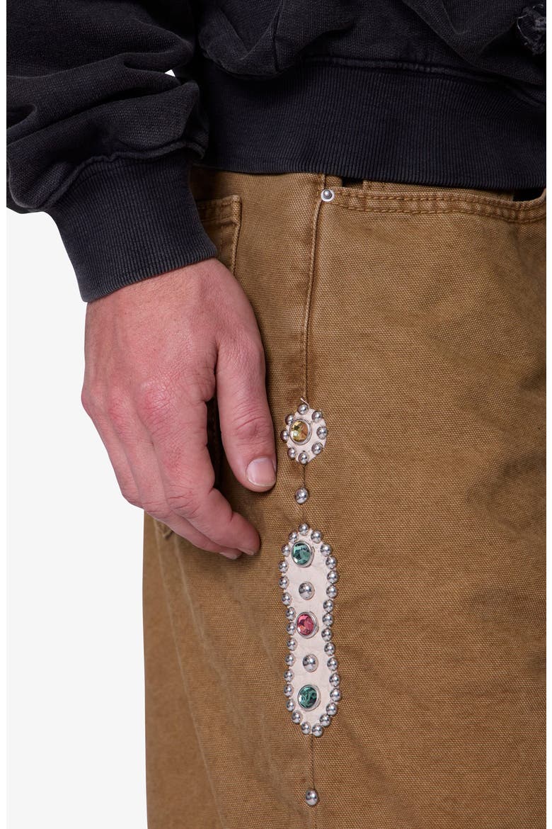 Mojave Raw Hem Canvas Shorts, Alternate, color, TAN