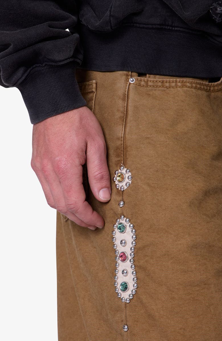 mnml Mojave Raw Hem Canvas Shorts, Alternate, color, Tan