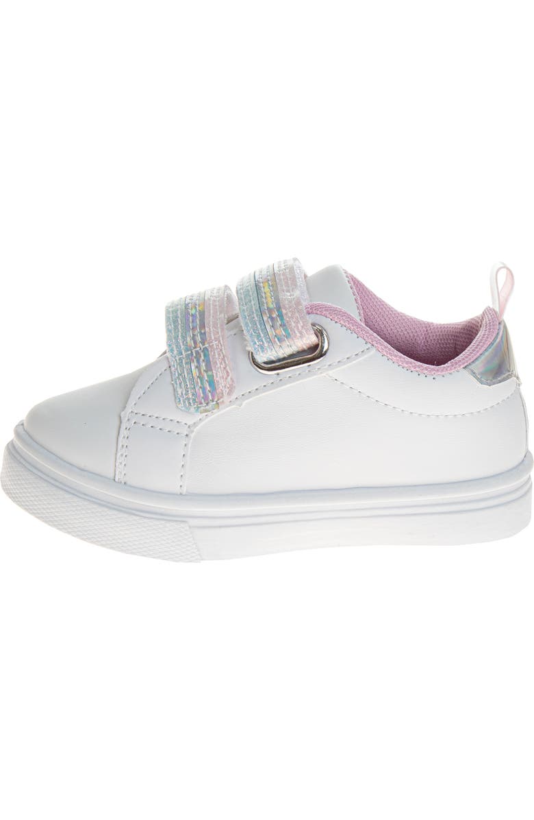 Laura Ashley Girls Hook and Loop Sneakers, Alternate, color, White