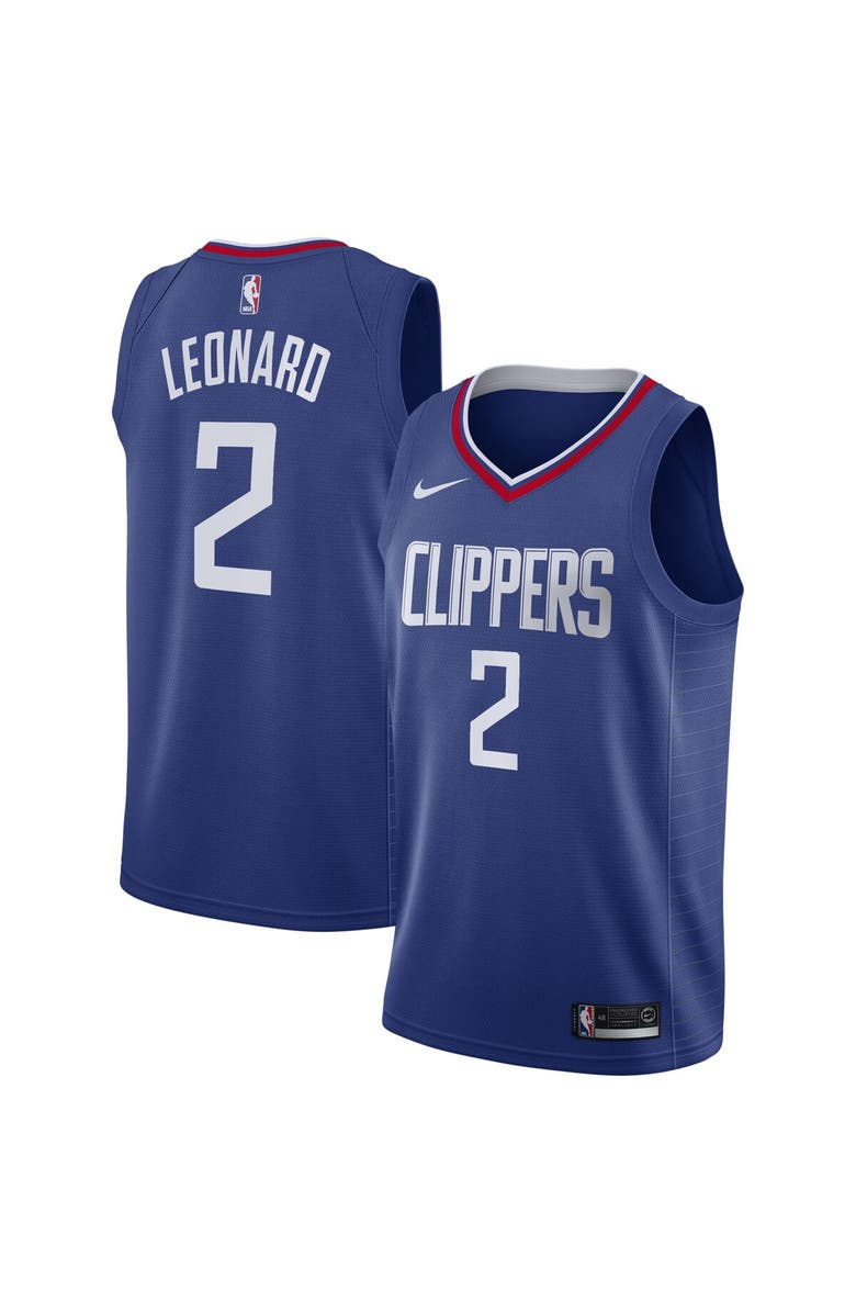 Nike Men's Nike Kawhi Leonard Blue LA Clippers 2019/20 Swingman Jersey - Icon Edition, Main, color, 