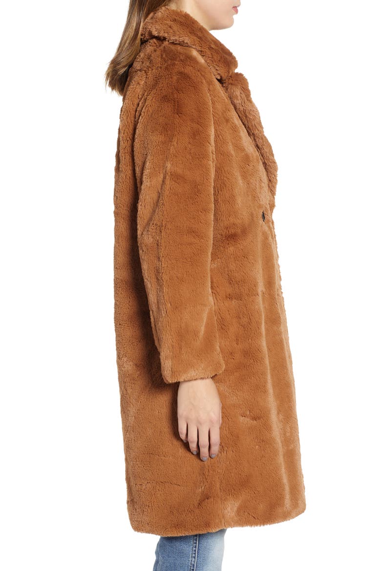 Annie Faux Fur Jacket, Alternate, color, DARK CAMEL