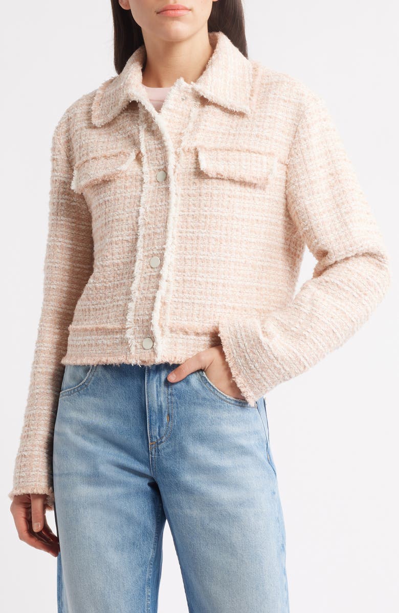 BOSS Tweed Jacket, Alternate, color, Crystal Tweed