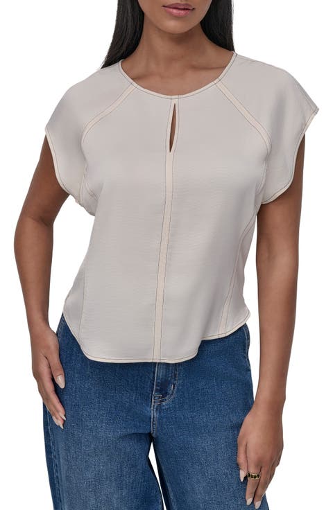 Glazed Crinkle Satin Top