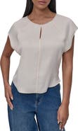DKNY Glazed Crinkle Satin Top