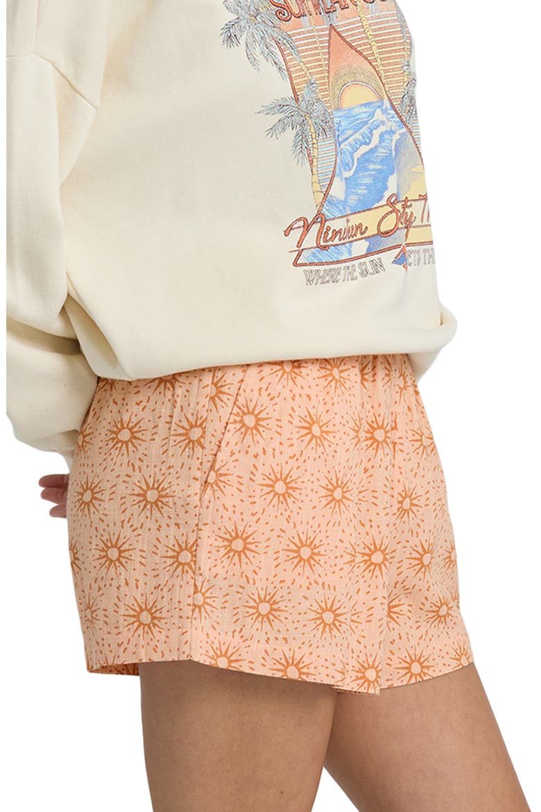 Sun Fade Print Shorts, Alternate, color, LIGHT PEACH