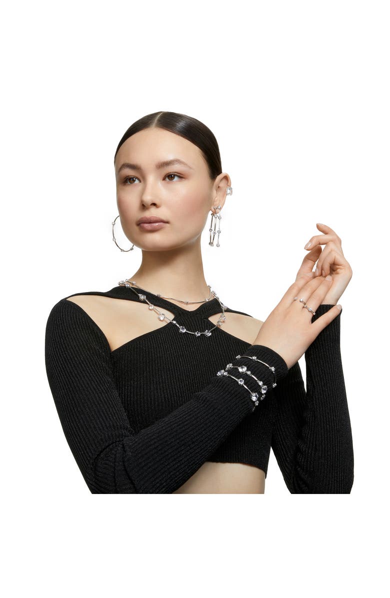 Swarovski Set of 2 Constella Rings, Alternate, color, Silver