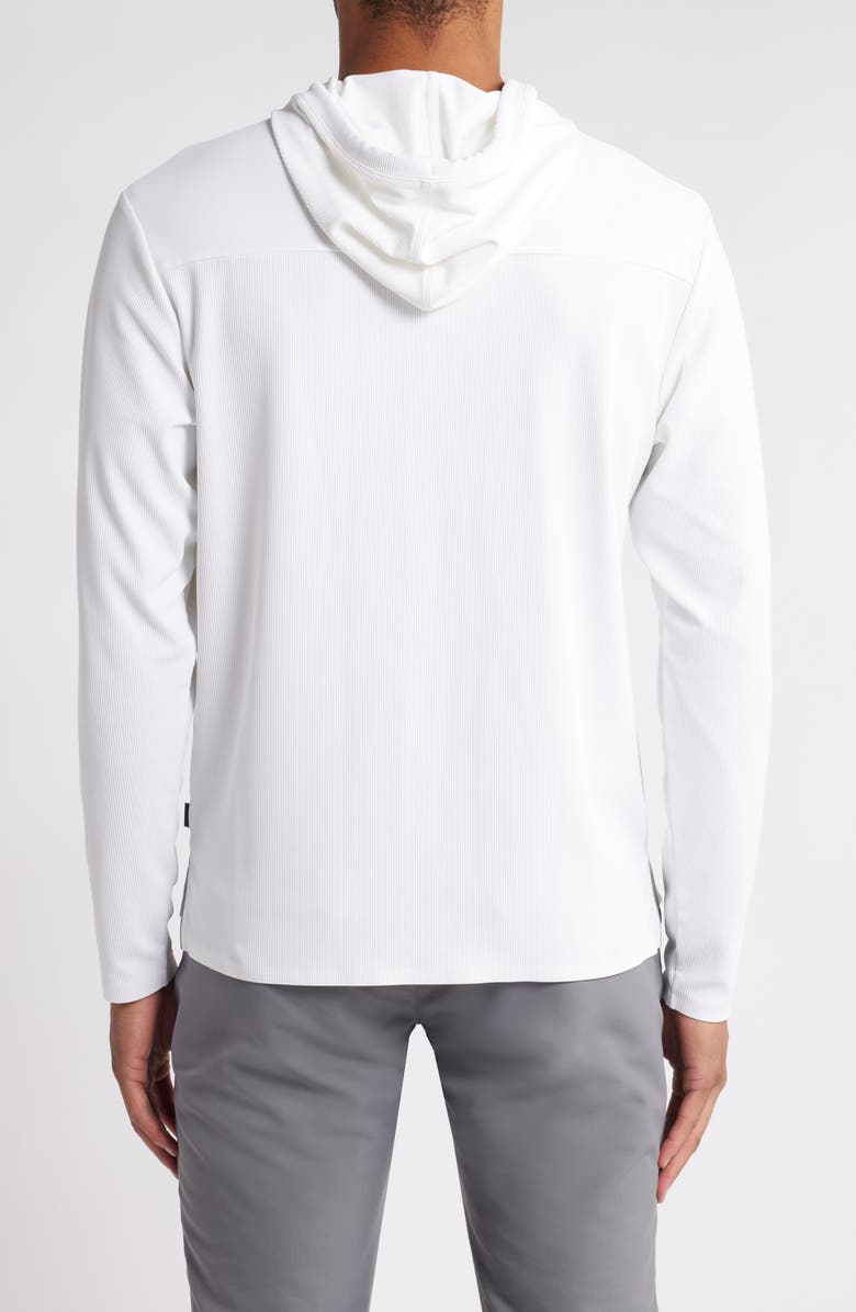 johnnie-O Hoppin Ribbed Stretch Hooded Pullover, Alternate, color, White