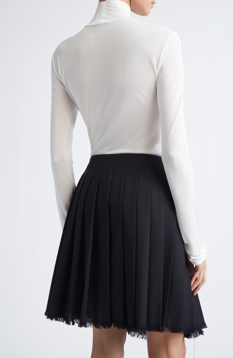 Jil Sander Semisheer Fitted Turtleneck Top, Alternate, color, Latte