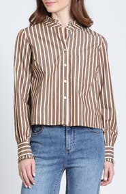 APNY Ruffle Detail Cropped Shirt