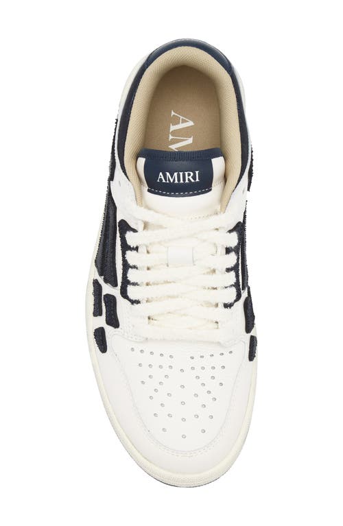 Amiri Denim Skel Low Top Sneaker In White