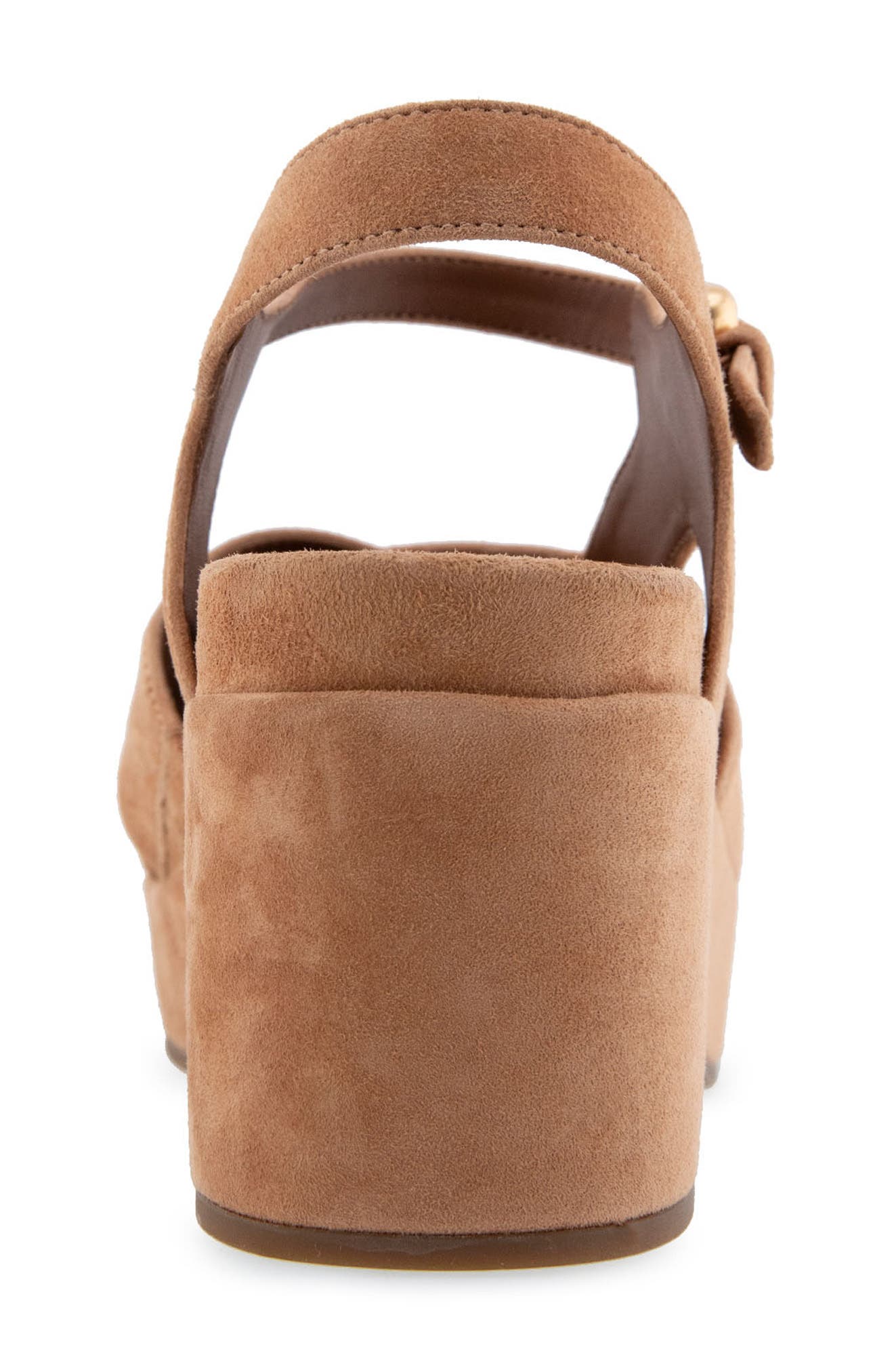 Aerosoles Cora Ankle Strap Platform Sandal, Alternate, color, Tan Suede