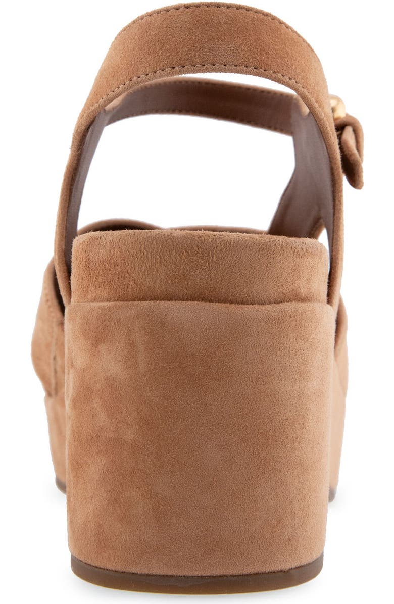 Aerosoles Cora Ankle Strap Platform Sandal, Alternate, color, Tan Suede